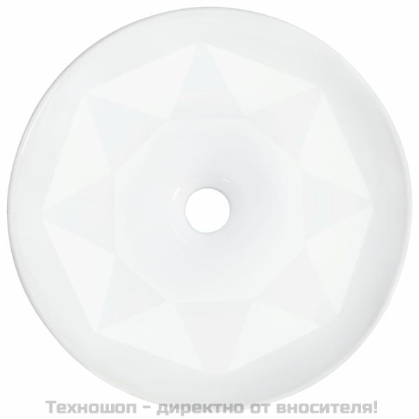 Мивка, 36x14 см, керамична, бяла