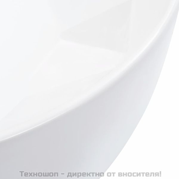 Мивка, 36x14 см, керамична, бяла