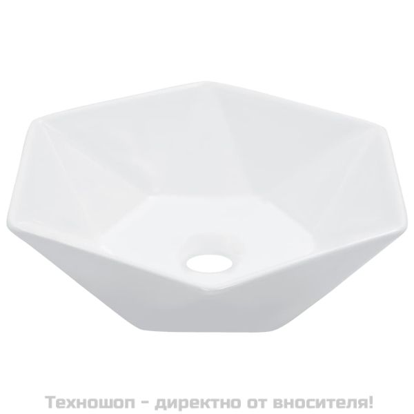 Мивка, 41x36,5x12 см, керамична, бяла