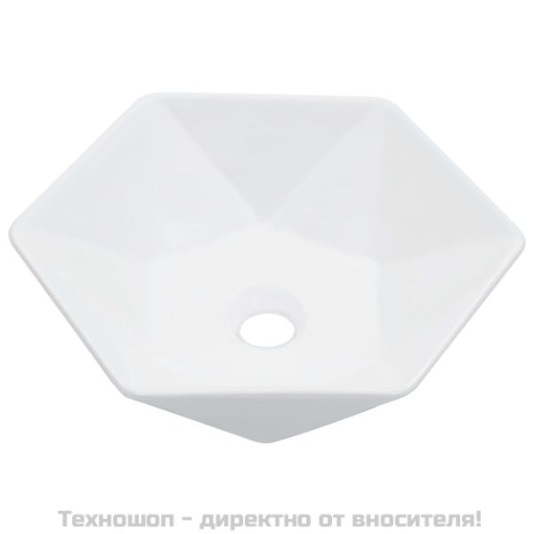 Мивка, 41x36,5x12 см, керамична, бяла