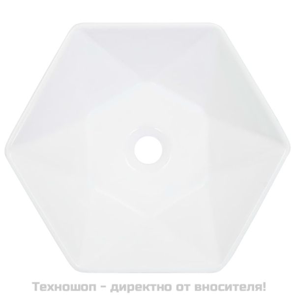 Мивка, 41x36,5x12 см, керамична, бяла