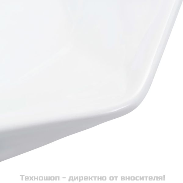 Мивка, 41x36,5x12 см, керамична, бяла