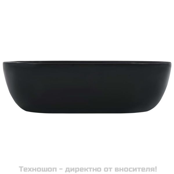 Мивка, 45,5x32x13 см, керамична, черна