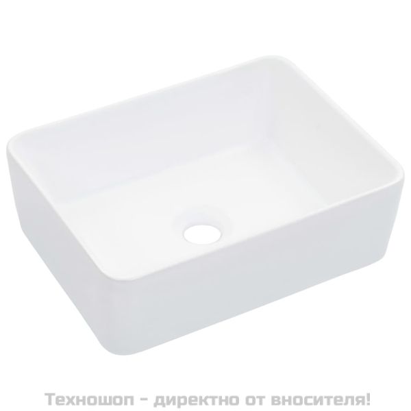 Мивка, 40x30x13 см, керамична, бяла