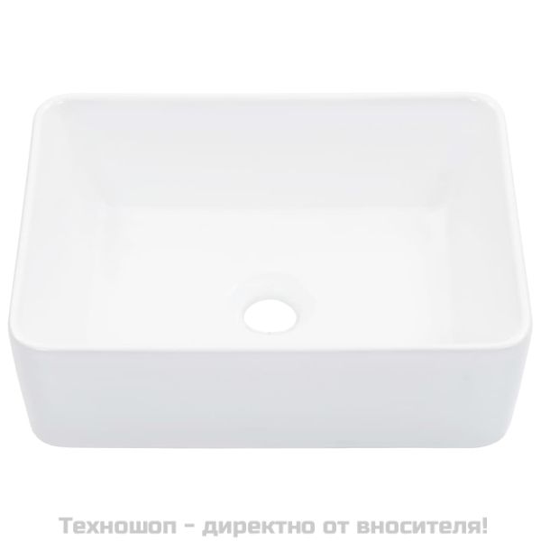 Мивка, 40x30x13 см, керамична, бяла