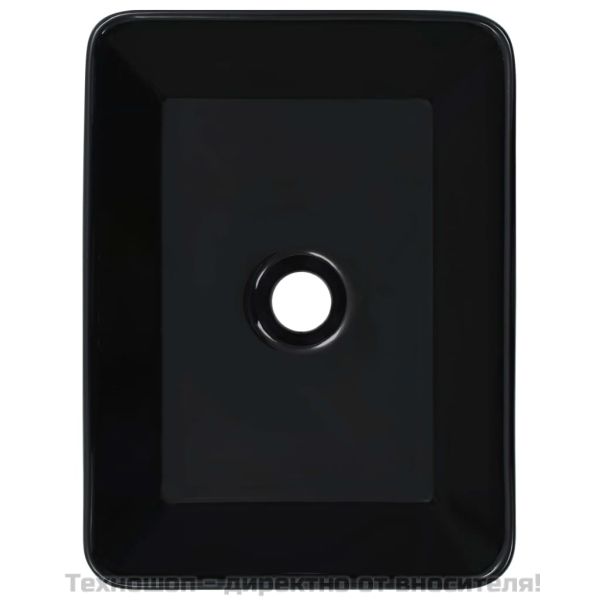 Мивка, 40x30x13 см, керамична, черна