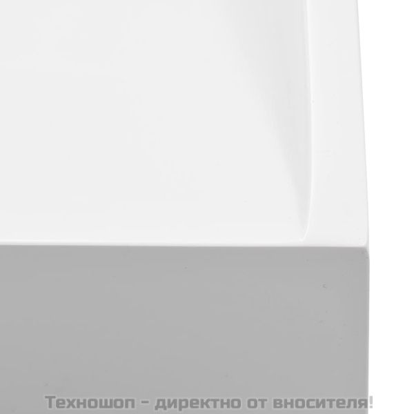 Мивка, 60x38x11 см, минерална/мраморна отливка, бяла