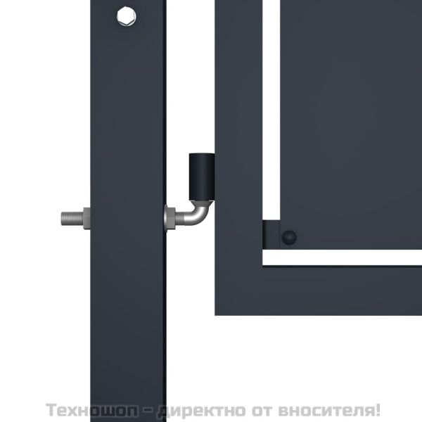 Градинска порта от стомана 100x100 см, антрацит