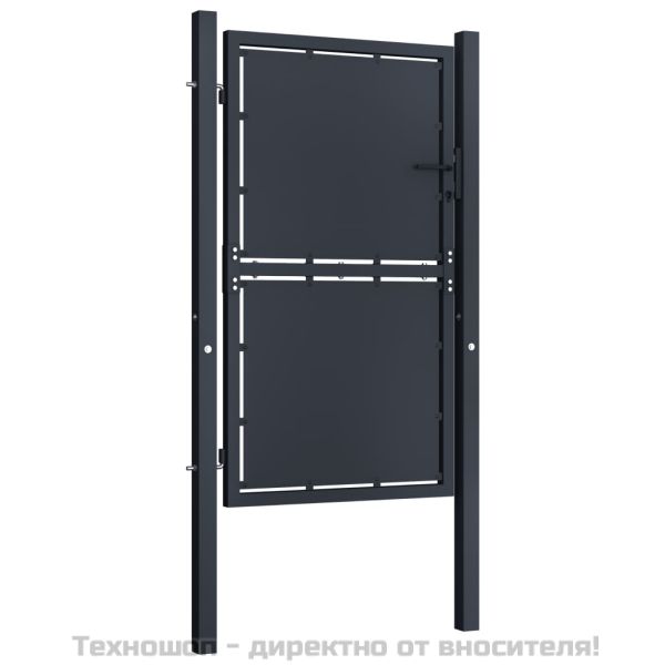 Градинска порта от стомана 100x200 см, антрацит