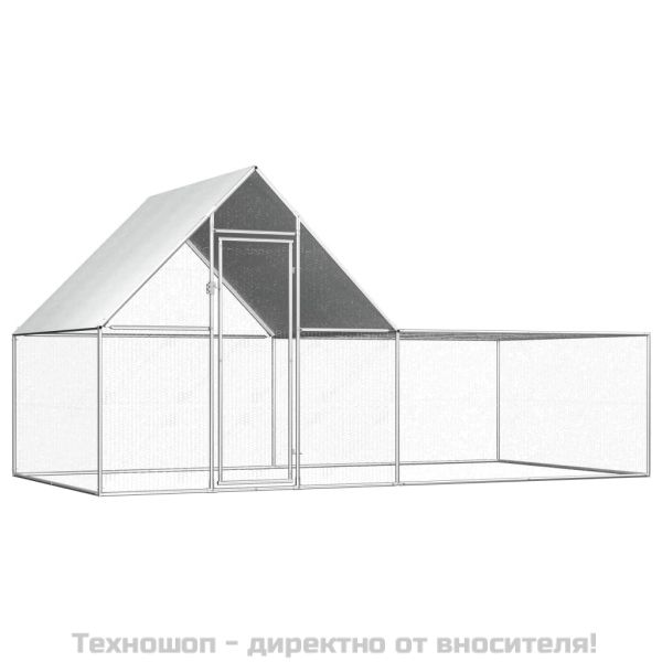 Птичарник, 4x2x2 м, поцинкована стомана