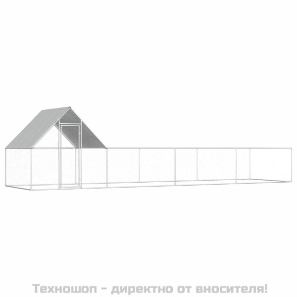 Птичарник, 8x2x2 м, поцинкована стомана