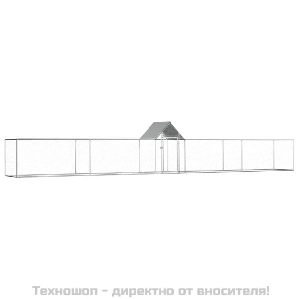 Птичарник, 9x1x1,5 м, поцинкована стомана