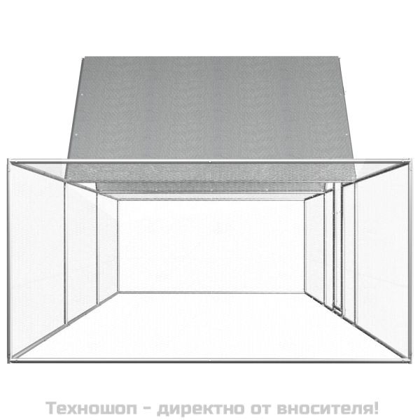 Птичарник, 6x2x2 м, поцинкована стомана