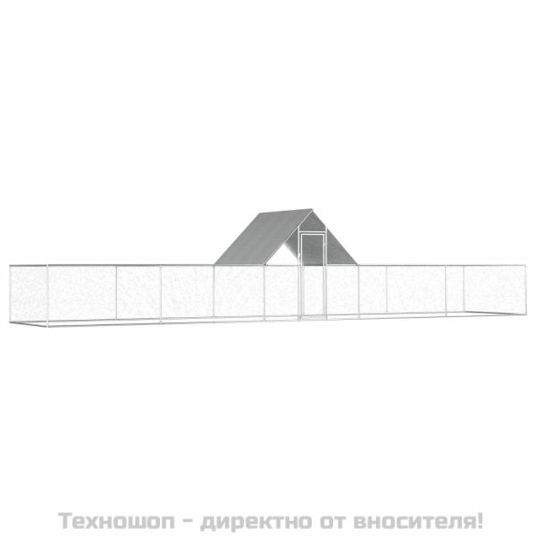 Птичарник, 10x2x2 м, поцинкована стомана
