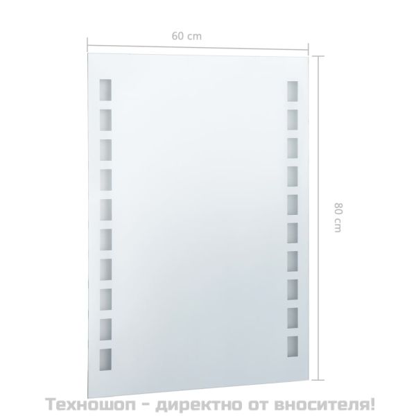 LED стенно огледало за баня 60x80 см