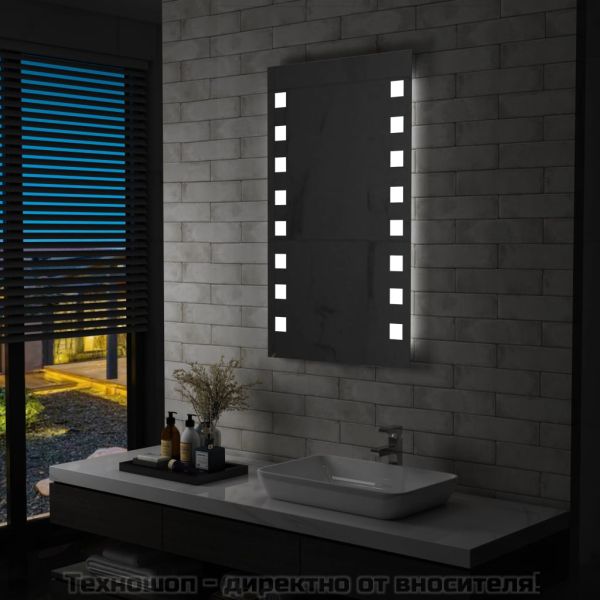 LED стенно огледало за баня 60x100 см