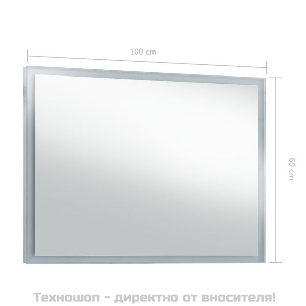 LED стенно огледало за баня 100x60 см