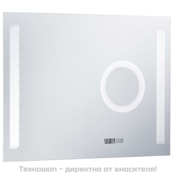 Стенно LED огледало за баня с тъч сензор 80x60 см