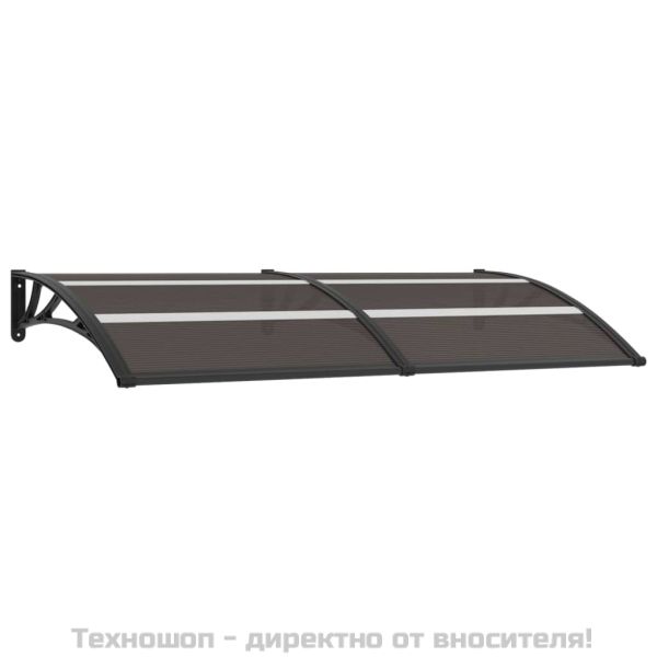 Навес за врата черен 200x75 см PC