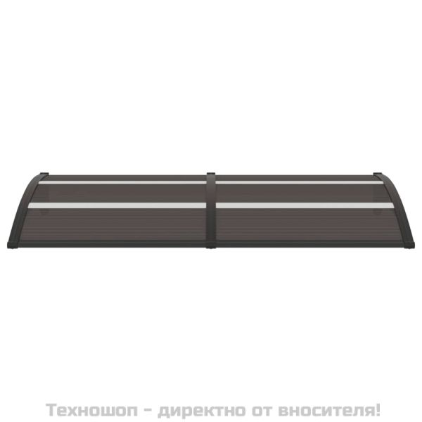Навес за врата черен 200x75 см PC