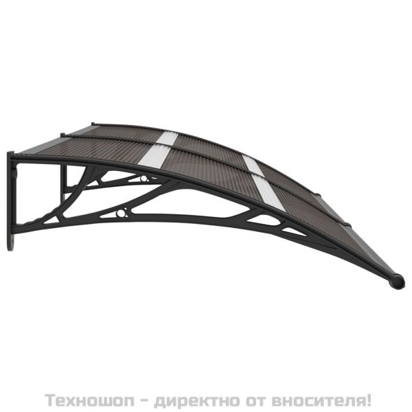Навес за врата черен 200x75 см PC