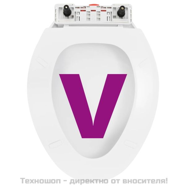 Тоалетна седалка, плавно затваряне, бърз монтаж/демонтаж, бяла