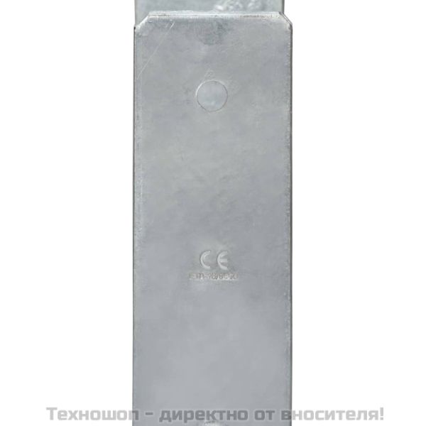 Подпори за ограда 2 бр сребристи 8x6x60 см поцинкована стомана