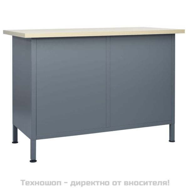 Работна маса, черна, 120x60x85 см, стомана
