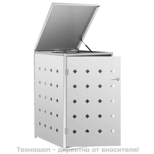 Единичен навес за кофа за смет 240 л, неръждаема стомана