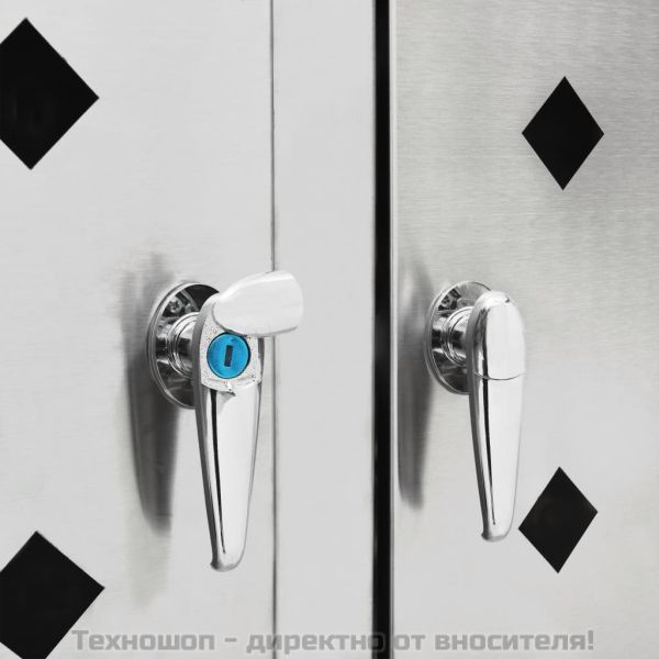 Троен навес за кофа за смет, 240 л, неръждаема стомана