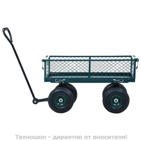 Градинска ръчна количка, зелена, 250 кг