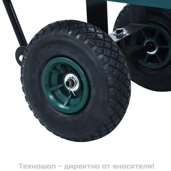 Градинска ръчна количка, зелена, 250 кг