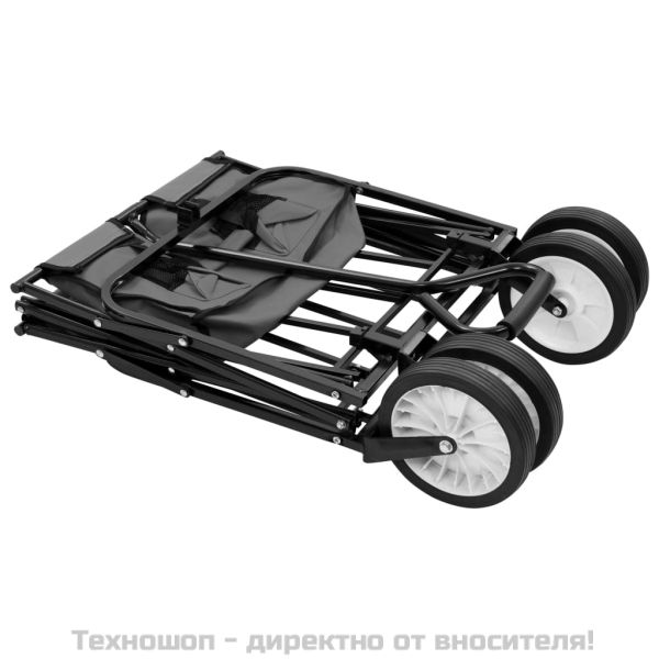 Сгъваема ръчна количка, стомана, сива