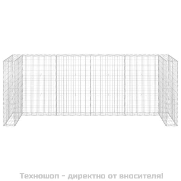 Габионна стена за контейнери поцинкована стомана 320x100x120 см