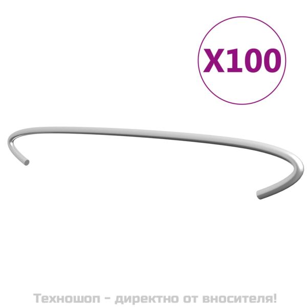 Куки за габиони, 100 бр, поцинкована стомана, 50 см
