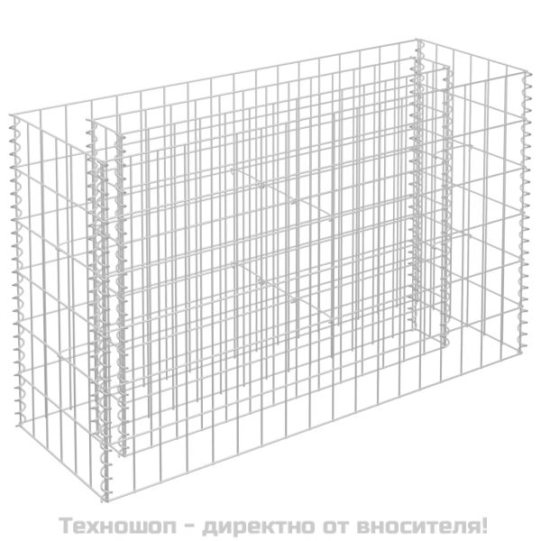 Габион повдигната леха, поцинкована стомана, 90x30x60 см
