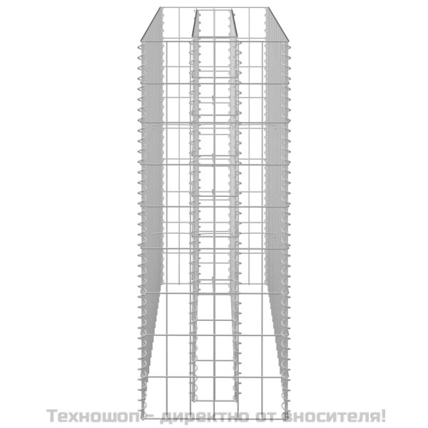 Габион повдигната леха, поцинкована стомана, 90x30x90 cм
