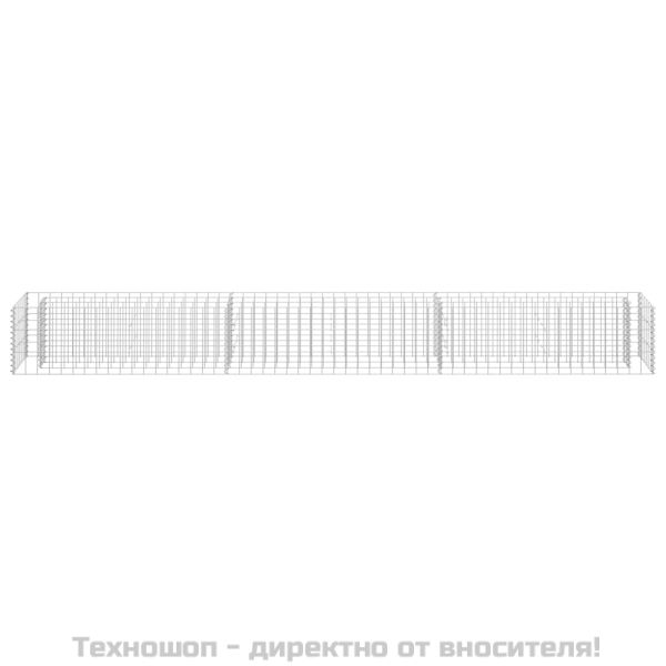 Габион повдигната леха, поцинкована стомана, 270x30x30 cм
