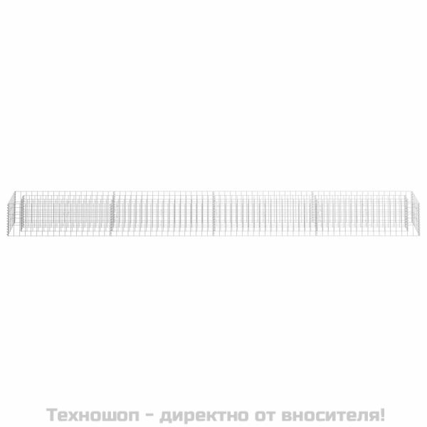 Габион повдигната леха, поцинкована стомана, 360x30x30 cм