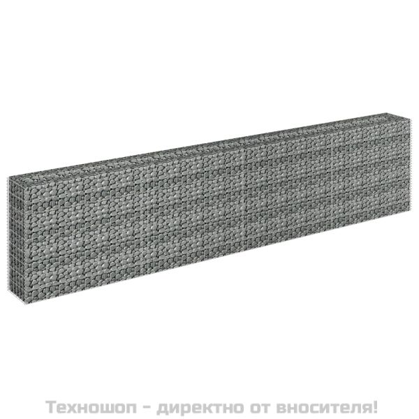 Габион повдигната леха, поцинкована стомана, 360x30x90 cм