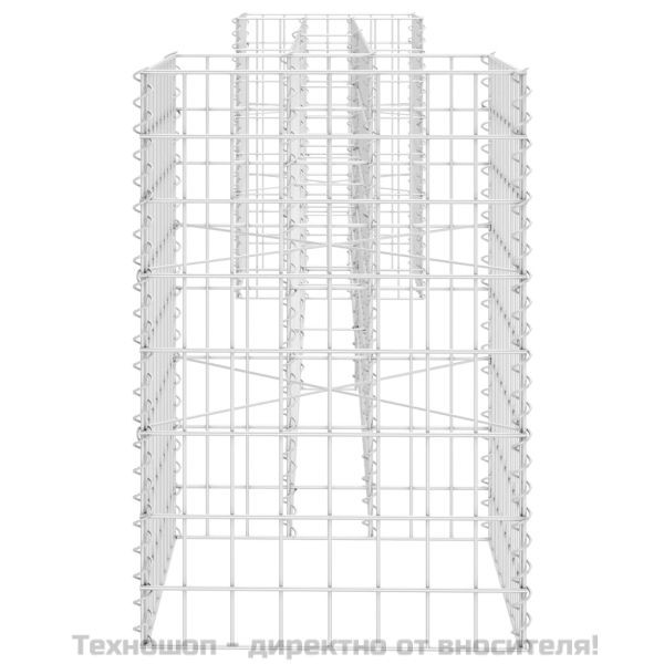 Габион плантер Н-образен, стоманена тел, 260x40x60 cм
