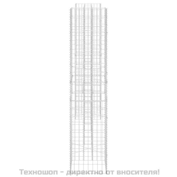 Габион плантер Н-образен, стоманена тел, 260x40x180 cм