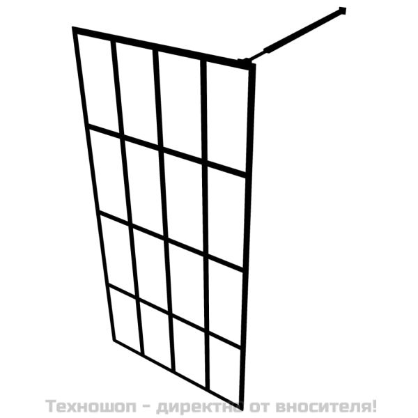 Параван за баня, матирано закалено стъкло, 140x195 см