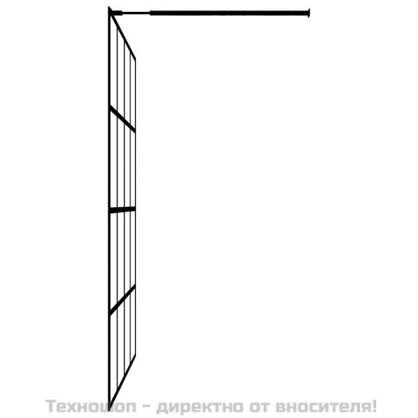Параван за баня, матирано закалено стъкло, 140x195 см