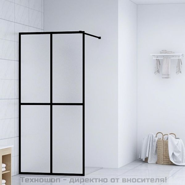 Параван за баня, матирано закалено стъкло, 118x190 см