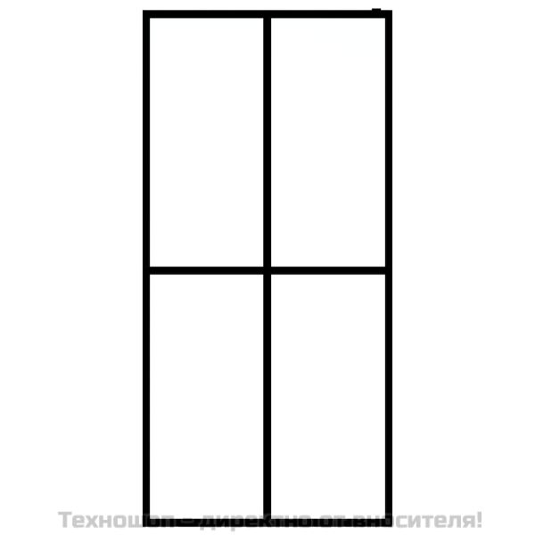 Параван за баня, матирано закалено стъкло, 118x190 см