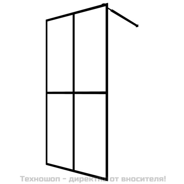 Параван за баня, матирано закалено стъкло, 140x195 см