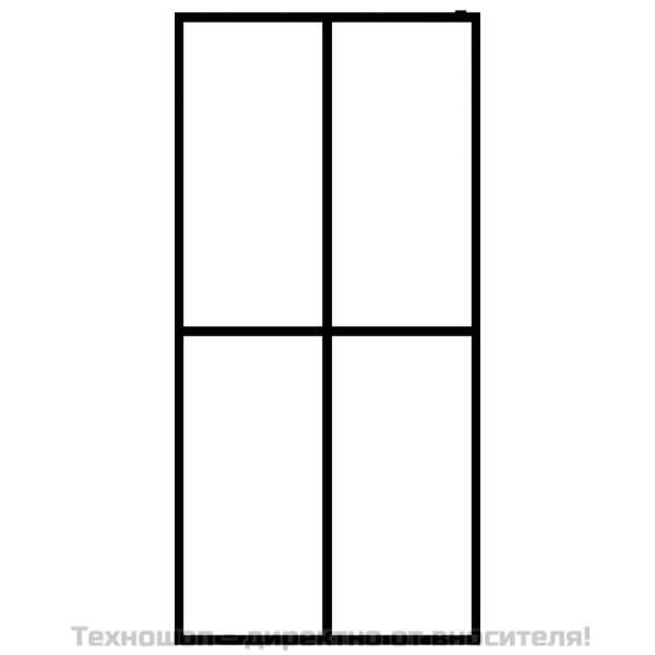 Параван за баня, матирано закалено стъкло, 140x195 см