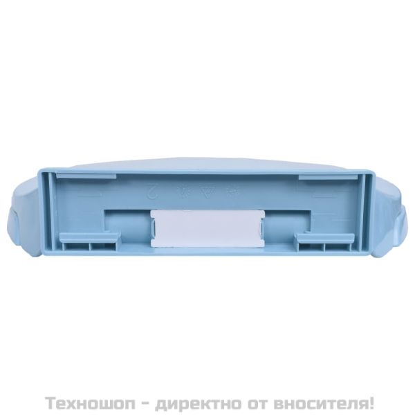 Тоалетна седалка с плавно затваряне, синя, овална