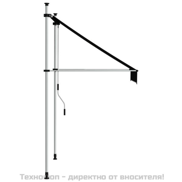 Ръчно прибиращ се сенник, 100 см, антрацит